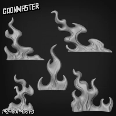 Fire Flames - Basing Kit/ Basing Bits/ Tufts/ Model Scenery/ Goon Master