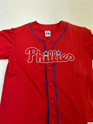 Chase Utley Majestic Youth XL Jersey NEW with NO TAGS Philadelphia Phillies Cover