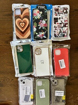 Lote De 9 Fundas Para iPhone 14 Plus Corazón Flor Navidad Verde Blanco Rojo Transparente Foto 1 de 4