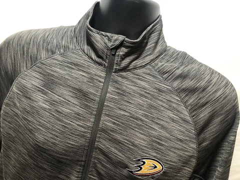 Levelwear Mens 1/4 Zip Sweater Size Small Gray Anaheim Ducks NHL Hockey Cover