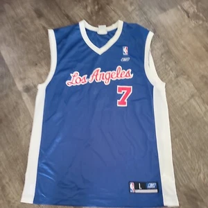 Vtg reebok nba lamar odom #7 los Angeles clippers blue screened Jersey rare L - Picture 1 of 5