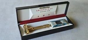 💈Vintage Gillette 1966 Slim Aristocrat Adjustable Safety Razor L4 - Picture 1 of 19