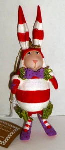 Patience Brewster By Mackenzie-Childs Benjamin Bunny Ornament, 5 3/4" T., NIB - Picture 1 of 6