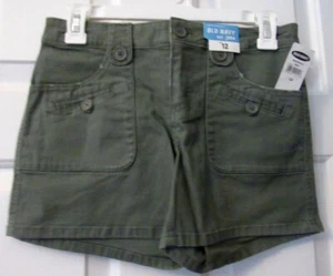 NWT GIRLS ARMY GREEN OLD NAVY JEAN SHORTS     SIZE 12 - Picture 1 of 2