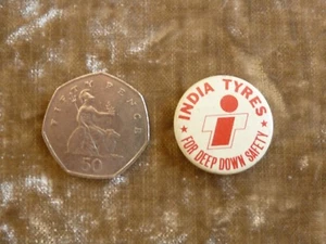 Vintage Indian Tyres Badge Rare - Picture 1 of 2