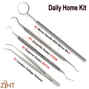 Set di 2 Igiene esame dentista Strumenti Pinzette Kit di pulizia dei denti Labor - Imagen 1 de 5