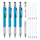 4pcs 6 in 1 Multitool Tech Tool Pen Gifts for Men with Ballpoint Pen Blue