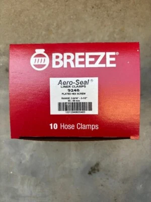 Breeze 9248 AeroSeal Liner Clamp w/ SS Screw Dia 2-9/16in - 3-1/2in (65 - 89mm)