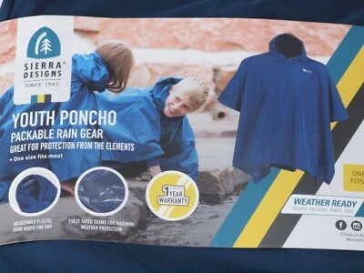 Sierra Designs Youth Poncho - Blue - Image 1 of 4