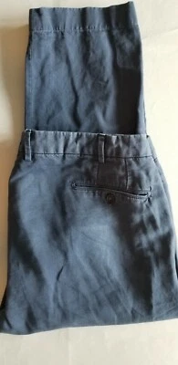 SID MASHBURN Men SM Sport Italian Linen Cotton Chino Pant - 40x26 Navy Blue - Image 1 of 4