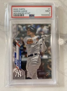 2020 Topps Series 1 Aaron Judge #7 Advanced Stats 85/300 Yankees PSA 9 POP 2🔥🔥