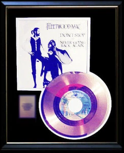 FLEETWOOD MAC DON'T STOP 45 RPM GOLD METALIZED RECORD NON RIAA AWARD RARE - Picture 1 of 1