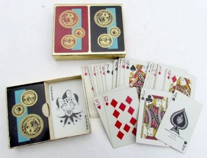 CARTAS DE JUEGO DE DOBLE BARAJA DE CORONA DE COLECCIÓN con CAJA - Imagen 1 de 1