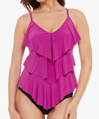 MAGICSUIT MIRACLESUIT RITA VOLANTES TANKINI TOP NEGRO PANTALONES TRAJE DE BAÑO CONJUNTO TALLA 10 Foto 1 de 4