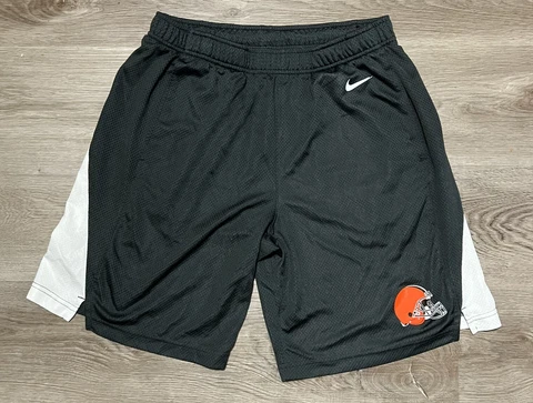 Cleveland Browns Nike NFL Team Apparel Gym Athletic Shorts Large L Gray Mens Cover