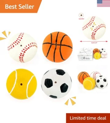 Soft & Bouncy 2.4" Squeaky Dog Toy Balls - Ideal Fetch Toys for Small Breeds - Image 1 of 4