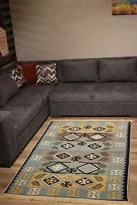 Decorative Double-Sided Model and Color Options Famous Ushak Kilim Carpet - Image 1 of 4