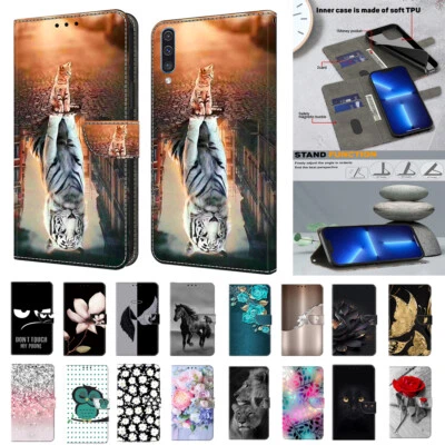 For Samsung Galaxy A50 A51 A71 4G A52 Printed Pattern Leather Flip Wallet Case - Image 1 of 4