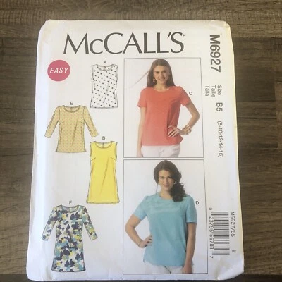 McCalls P 6927 Misses EASY Tops Tunics Sizes 8 - 16 - Image 1 of 2