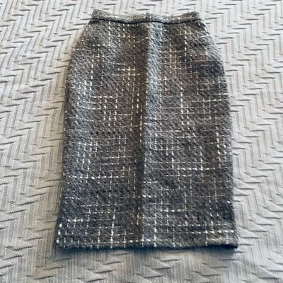 Vintage Naeem Khan gray wool pencil skirt - Image 1 of 4