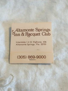 Vintage Rare Matchbook Altamonte Springs Inn & Racquet Club FL Full Unstruck - Picture 1 of 3