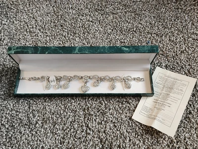 Nuevo en Caja - Pulsera Vintage Colección Suzanne Somers Corazón Colgante Dije Circonita cúbica Foto 1 de 4