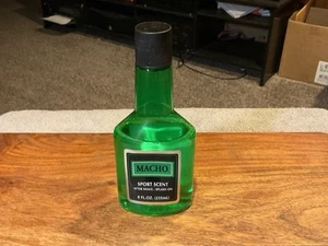 Macho Sport Scent 8 Oz Aftershave Splash On Rare Opened - Picture 1 of 6