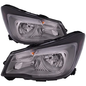 Headlights Pair For 17-18 Subaru Forester CAPA Certified Halogen Headlamps - Picture 1 of 9
