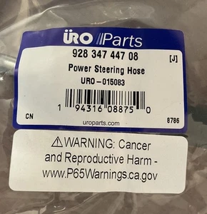 Porsche 928 1985-1986 URO Parts Power Steering Pressure Hose Pump To Rack New - Foto 1 di 4