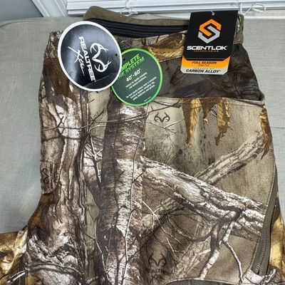 Calça de caça masculina ScentLok temporada completa Taktik RealTree XXL carbono, carga, nova com etiquetas - Imagem 1 de 4