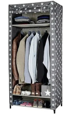 Textilkleiderschrank, Textiler Kleiderschrank, 2 Stück, 80x50x175 cm, bis 10kg - Bild 1 von 4