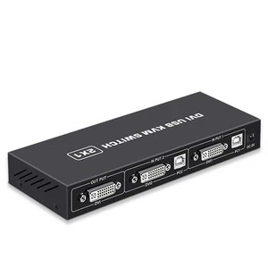 DVI KVM- 2-In-1 4K Computer Teilen USB-Tastatur Maus Druckmonitor Mult6515 - Afbeelding 1 van 6