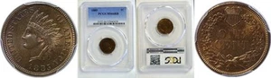 1885 1C Indian Head Cent PCGS MS-66 RB - Picture 1 of 3