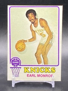 1973-74 Topps basketball #142 Earl The Pearl Monroe HOF New York Knicks VTG Card - Picture 1 of 2