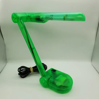 Green Translucent Plastic Folding Desk Lamp Adjustable Portable Y2K Pop Art - Image 1 of 4