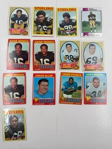 Lote de 13 cartas de los Pittsburgh Steelers 1970-1973 Dave Smith Earl Gros Andy Russell - Imagen 1 de 11
