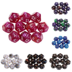 10pcs 12 Sided Dice D12 Polyhedral Dice for Dungeons and - Picture 1 of 16