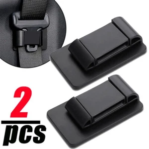 2x Fastener Black Adjustable Auto Interior Car Seat Belt Stabilizer Limiter - Picture 1 of 14