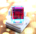 55-60 Carat Rainbow Mystic Topaz Loose Emerald Shape Natural Certified Gemstones