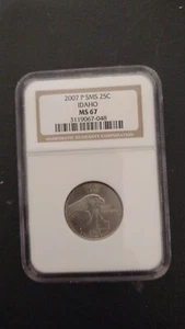 D SMS Idaho State Quarter 2007 certificado NGC como nuevo 67 - Imagen 1 de 3