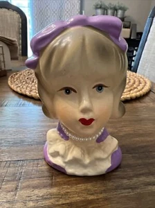 Vintage Lady Head Vase - Picture 1 of 9