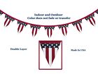 American Flag Bunting Pennant Triangle Banner Patriotic Garland 4Th Of July