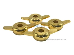 Zenith Cut Gold Knock-Off Spinners for Lowrider Wire Wheels - Foto 1 di 3