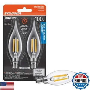 Sylvania LED TruWave Natural Series Décor Light Bulb, B10 Chandelier 100W Equ - Picture 1 of 5