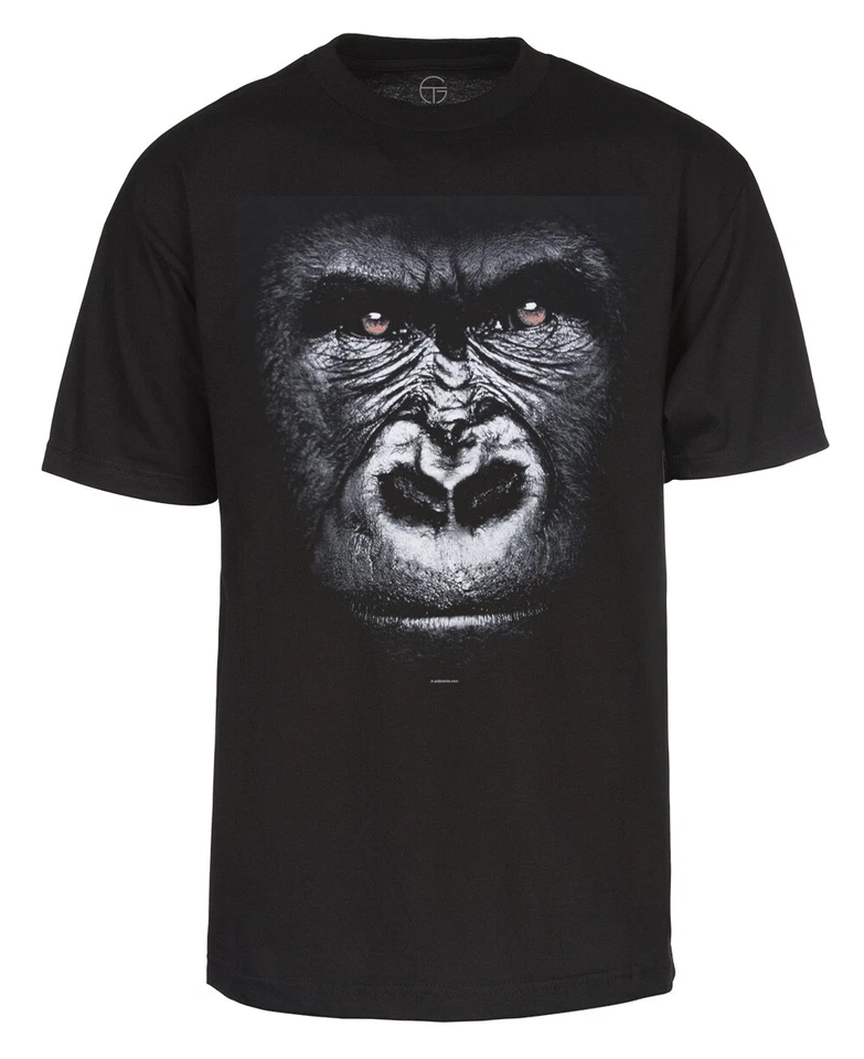 Camiseta de manga corta Gorilla Face para hombre - negra Foto 1 de 1