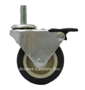 Rueda giratoria de vástago roscado 3D8TPTB con freno de bloqueo técnico, rueda térmica profesional - Imagen 1 de 1