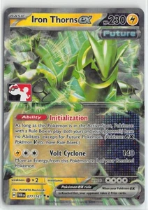 Paquete de premios Pokémon serie cartas espinas de hierro ex lámina estampada doble raro #77 - Imagen 1 de 2