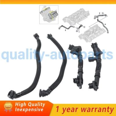 Tubo de ventilación del cárter de mangueras respiratorias 4 piezas para BMW 550i 650i 750Li Alpina B7 X5 X6 Foto 1 de 4