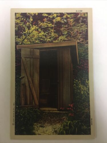 C. T. Privy Series Outhouse Vintage Postcard