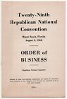 Program: 29th Republican Nat'l Convention "ORDER OF BUSINESS" - August 5, 1968